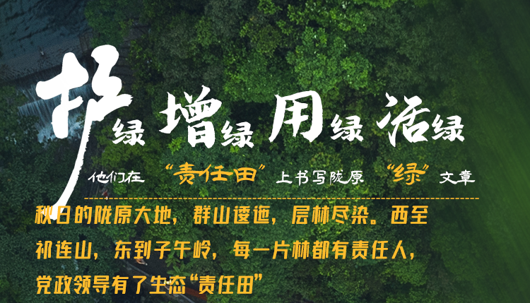 長圖丨護(hù)綠 增綠 用綠 活綠 他們?cè)凇柏?zé)任田”上書寫隴原“綠”文章