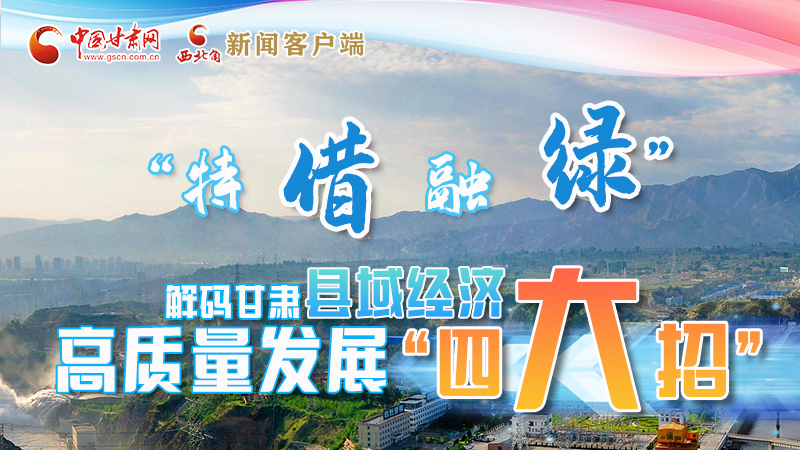 圖解|“特、借、融、綠”解碼甘肅縣域經(jīng)濟高質(zhì)量發(fā)展“四大招”
