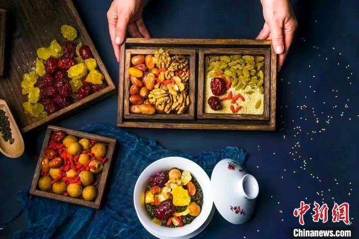 2023年5月，拍攝的臨夏蓋碗茶所需原料。(資料圖)臨夏市融媒體中心供圖