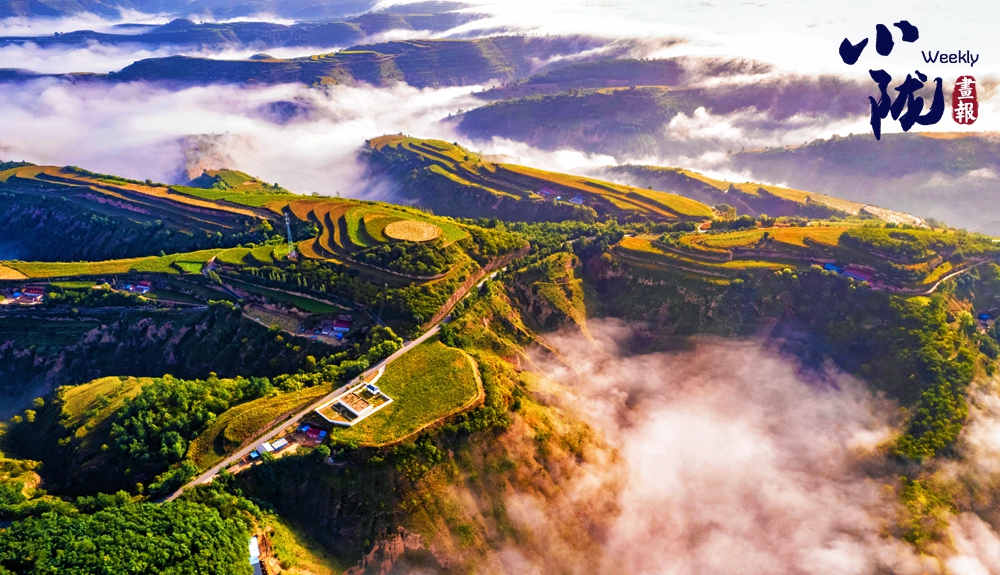 冬日華池黃土塬 色彩斑斕景如畫