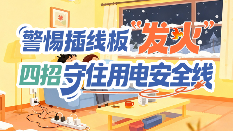 長圖|警惕插線板“發(fā)火”！四招守住用電安全線